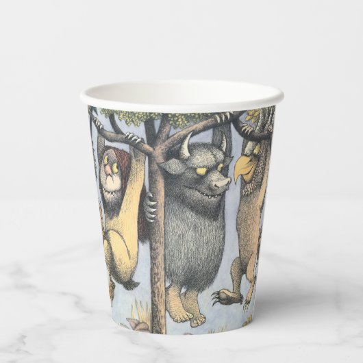 Wild Things and Max Swinging From Trees Pappbecher (Rückseite)