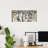 Wild Things and Max Swinging From Trees Poster (Heimbüro)