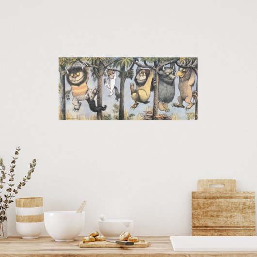 Wild Things and Max Swinging From Trees Poster (Küche)