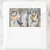 Wild Things and Max Swinging From Trees Rechteckiger Aufkleber (Tasche)