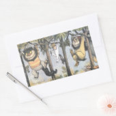 Wild Things and Max Swinging From Trees Rechteckiger Aufkleber (Umschlag)