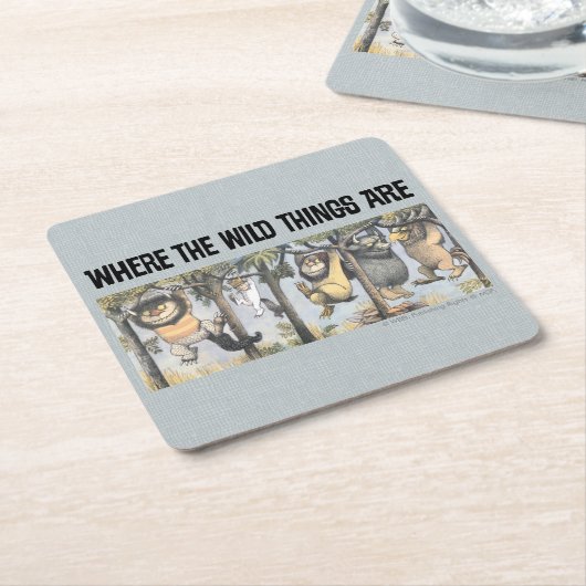 Wild Things and Max Swinging From Trees Rechteckiger Pappuntersetzer (angewinkelt)