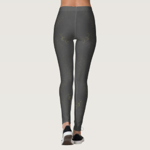Wild Things Gray Floral Leggings