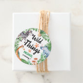 Wild Things Safari Animal Kindergeburtstag Party Geschenkanhänger (Beispiel)