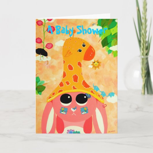 Wild Thoughts Baby Dusche Einladung (Vorderseite)