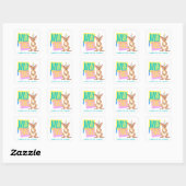 Wild & Three Kangaroo 3. Geburtstag Gunst Sticker (Blatt)