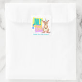 Wild & Three Kangaroo 3. Geburtstag Gunst Sticker (Tasche)
