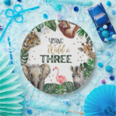 Wild & Three Safari Einladung zum Geburtstag Pappteller (Party)