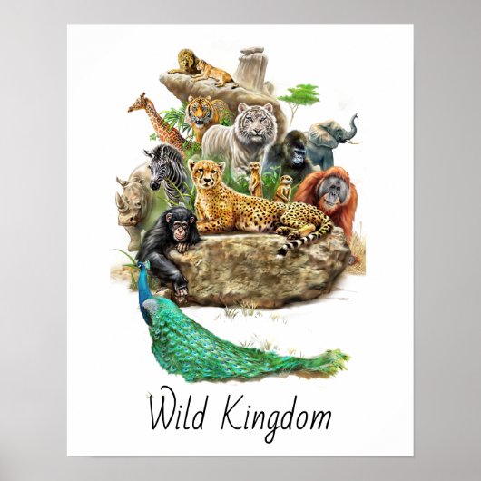 Wild tierisches Königreich anpassbar Poster (Vorne)