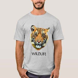 Wild Tiger Animal Face T - Shirt