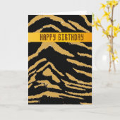 Wild Tiger Birthday Card Karte (Gelbe Blume)