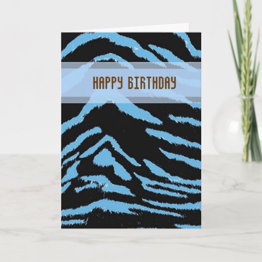 Wild Tiger Birthday Card Karte (Vorderseite)