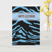 Wild Tiger Birthday Card Karte (Gelbe Blume)
