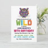 Wild Tiger, Einladung zur Geburtstagsfeier (Stehend Vorderseite)