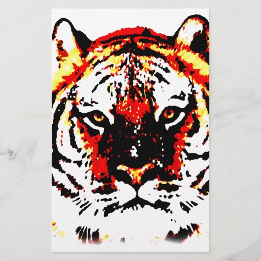 Wild Tiger Eyes Briefpapier (Vorderseite)