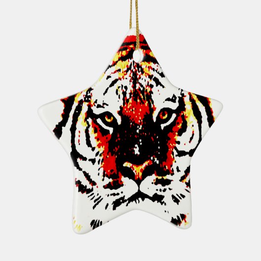 Wild Tiger Eyes Keramikornament (Rechts)