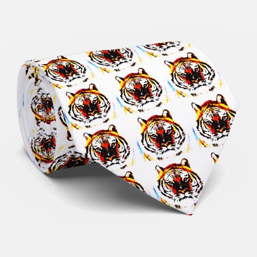 Wild Tiger Eyes Krawatte (Gerollt)