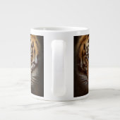 Wild Tiger Face Jumbo Soup oder Coffee Tasse (Rückseite)