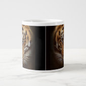 Wild Tiger Face Jumbo Soup oder Coffee Tasse (Vorderseite)