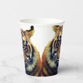 Wild Tiger Face Pappbecher (Rechts)