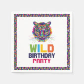 Wild Tiger, Geburtstagsparty Serviette (Vorderseite)