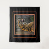 WILD TIGER GROSSER Tapestry Wandteppich (Vorderseite)