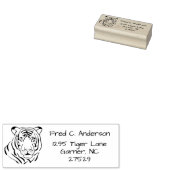 Wild Tiger Head Rücksendeadresse Rubber Briefmarke Gummistempel (Stempel)