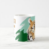 Wild Tiger Head Watercolor Birthday Kaffeetasse (Mittel)