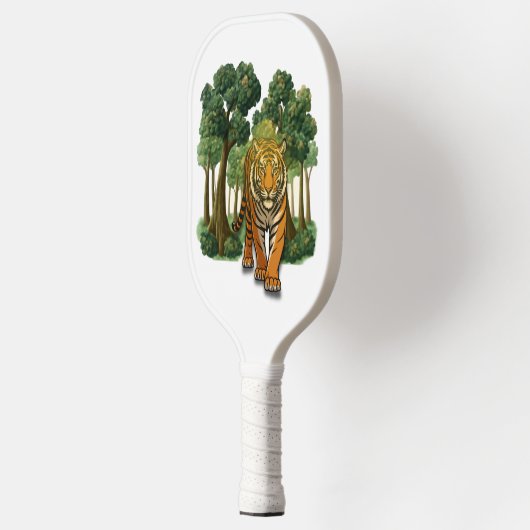 “Wild Tiger in the Forest – Natural Light Jungle D Pickleball Schläger (Links)