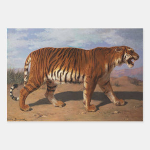Wild Tiger Jagd auf seine Beute (von Rosa Bonheur) Geschenkpapier Set
