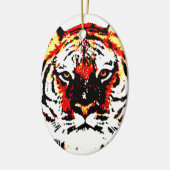 Wild Tiger Keramik Ornament (Links)