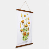 Wild Tiger Lilies Floral Botanische Kunst Wandteppich Mit Holzrahmen (Gewinkelt)