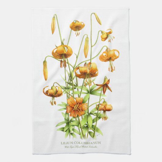 Wild Tiger Lilies Küchentuch (Vertikal)