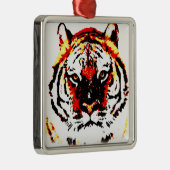 Wild Tiger Ornament Aus Metall (Rechts)
