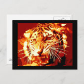 Wild Tiger Pop Art Postkarte (Vorne/Hinten)
