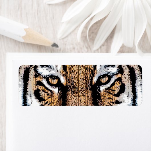 Wild Tiger Portrait Graphic Press Style (Insitu)