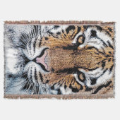 Wild Tiger Portrait Graphic Press Style Decke (Vorderseite)
