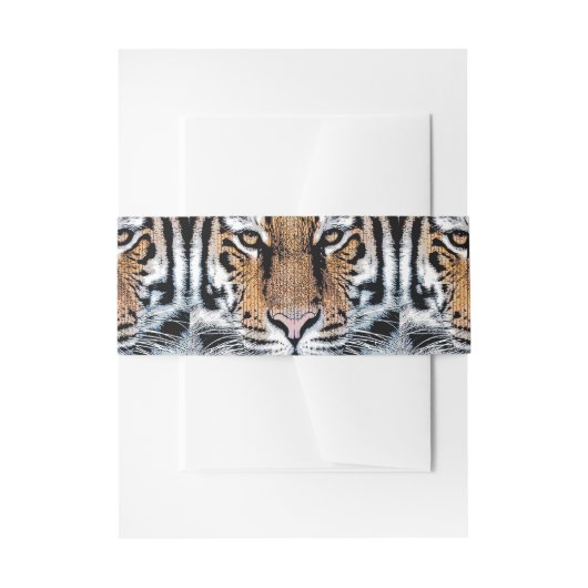 Wild Tiger Portrait Graphic Press Style Einladungsbanderole (Vorderseite Beispiel)