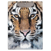 Wild Tiger Portrait Graphic Press Style Klemmbrett (Vorderseite)