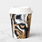Wild Tiger Portrait Graphic Press Style Pappbecher (Vorderseite)