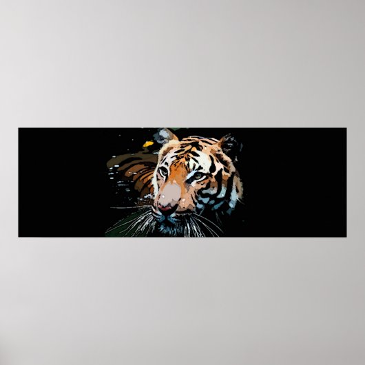 Wild Tiger Poster Print (Vorne)