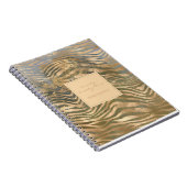 Wild Tiger Print Jungle Safari Modernes Gold Notizblock (Rechte Seite)
