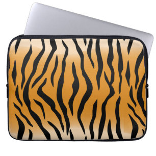 Wild Tiger Skin Muster Laptop Hülle Laptopschutzhülle