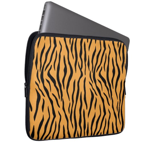 Wild Tiger Skin Pattern Laptopschutzhülle (Vorne Rechts)