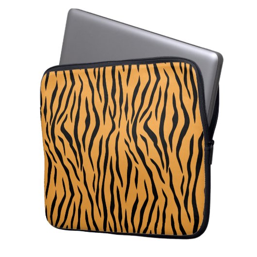 Wild Tiger Skin Pattern Laptopschutzhülle (Vorderseite Links)