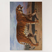 Wild Tiger Stalking seine Beute (von Rosa Bonheur) Puzzle (Vertikal)