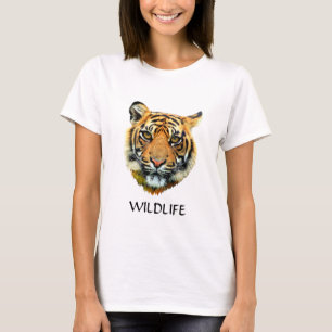 Wild Tiger Tier Gesicht T-Shirt
