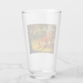 Wild Tiger und eine Schlange (Tierart) Glas (Rückseite)