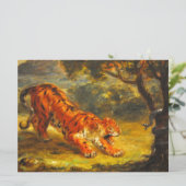 Wild Tiger und eine Schlange (Tierart) Karte (Stehend Vorderseite)