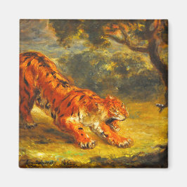 Wild Tiger und eine Schlange (Tierart) Magnet